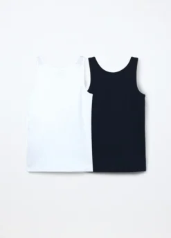 Pack 2 canotte in puro cotone bambino