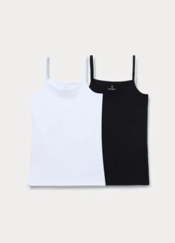 Pack 2 canotte intime in jersey di cotone stretch ragazza