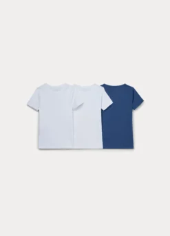 Pack 3 magliette intime in costina di puro cotone bambino