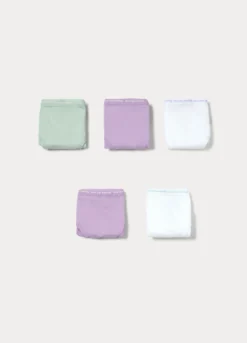 Pack 5 slip in jersey di cotone stretch ragazza