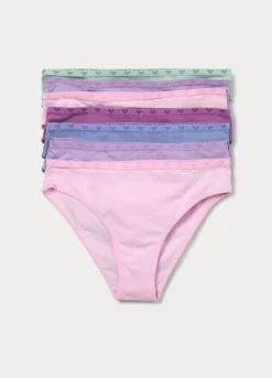 Pack 7 slip in jersey di cotone stretch ragazza