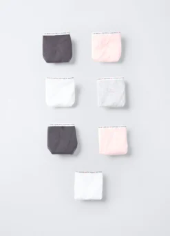Pack 7 slip in jersey di puro cotone ragazza