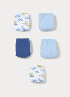 Pack 5 slip in jersey di puro cotone bambino