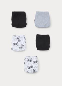 Pack 5 slip in jersey di puro cotone ragazzo