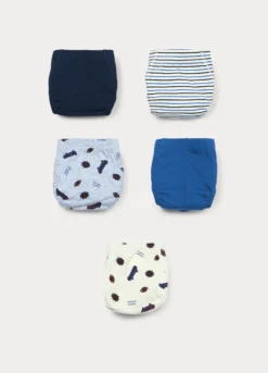 Pack 5 slip in jersey di puro cotone ragazzo