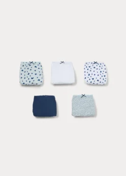 Pack 5 slip in jersey di puro cotone ragazza
