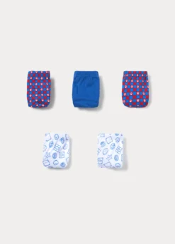 Pack 5 slip Super Mario in jersey di cotone stretch bambino
