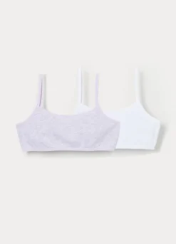 Pack 2 top in jersey di cotone stretch ragazza