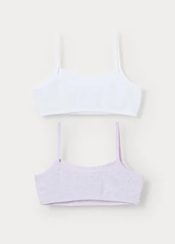 Pack 2 top in jersey di cotone stretch ragazza