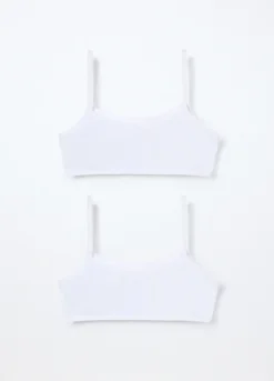 Pack 2 top in jersey di cotone stretch ragazza