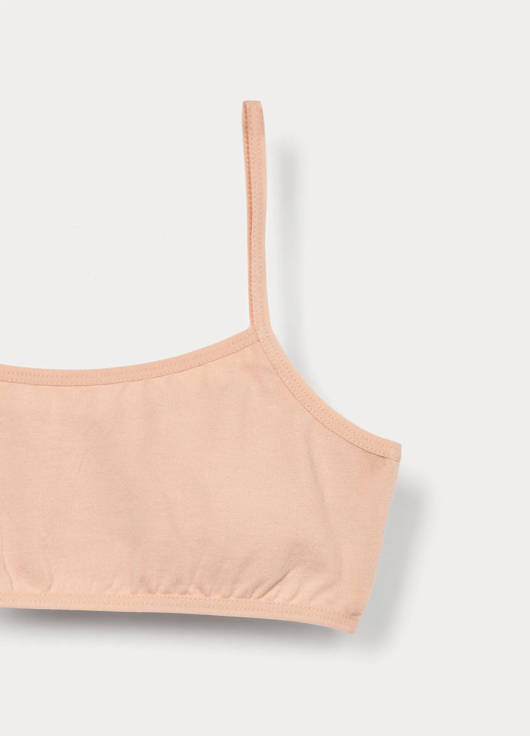 Pack 2 top in jersey di cotone stretch ragazza