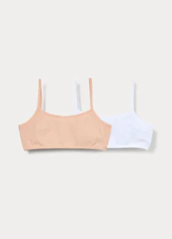 Pack 2 top in jersey di cotone stretch ragazza