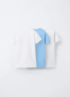 Pack 3 t-shirt intime girocollo in costina di puro cotone bambino