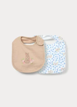 Pack 2 bavaglini in puro cotone neonata