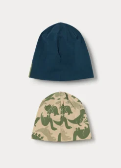 Pack 2 berretti in jersey di cotone stretch