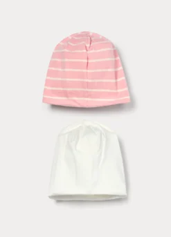 Pack 2 berretti in jersey di cotone stretch