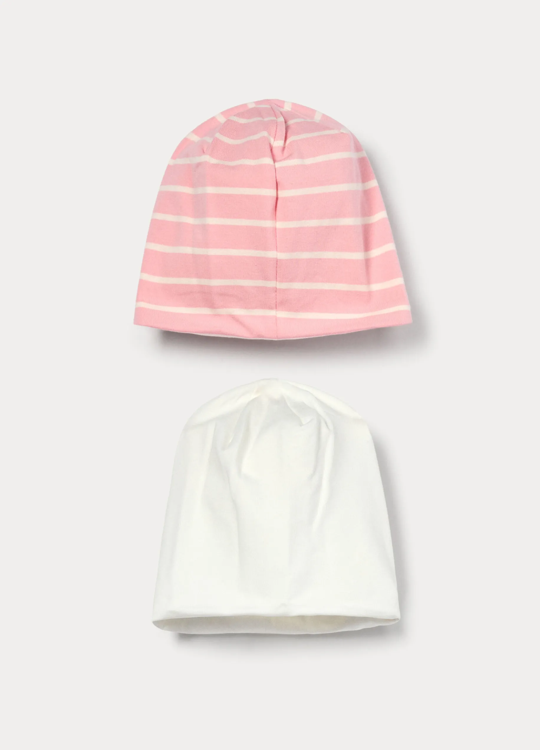 Pack 2 berretti in jersey di cotone stretch