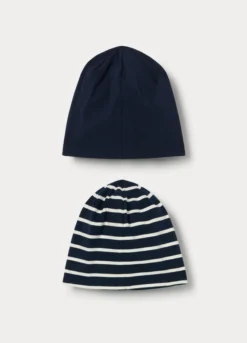 Pack 2 berretti in jersey di cotone stretch
