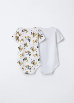 Pack 2 body Disney in interlock di puro cotone neonato