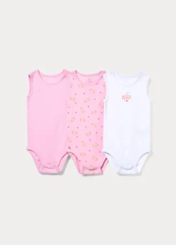 Pack 3 body in costina di puro cotone