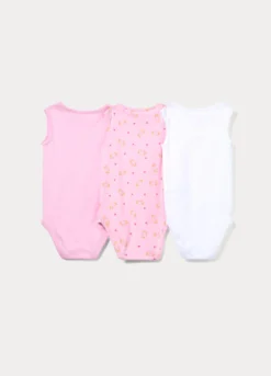 Pack 3 body in costina di puro cotone