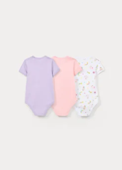 Pack 3 body in costina di puro cotone neonata