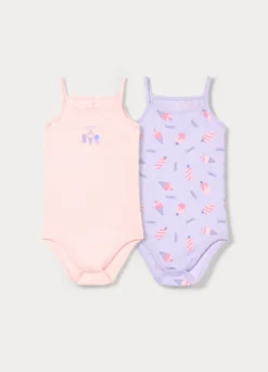 Pack 2 body in costina di puro cotone