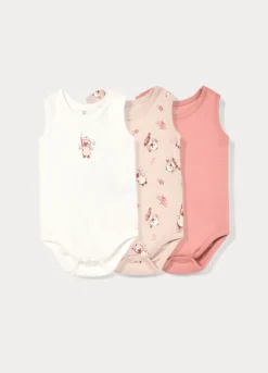 Pack 3 body in costina di puro cotone