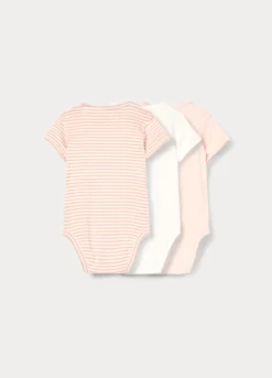 Pack 3 body in costina di puro cotone
