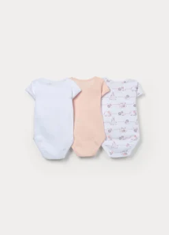 Pack 3 body in costina di puro cotone