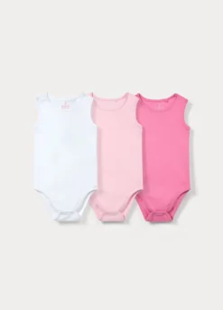 Pack 3 body in costina di puro cotone