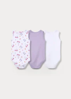 Pack 3 body in costina di puro cotone