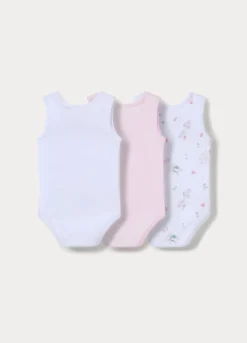 Pack 3 body in costina di puro cotone