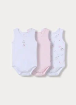 Pack 3 body in costina di puro cotone