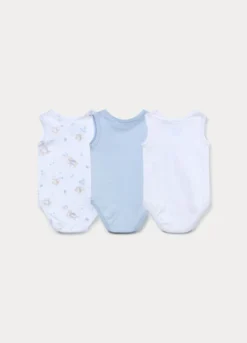 Pack 3 body in costina di puro cotone