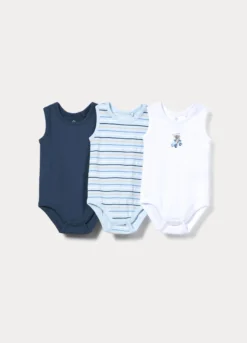 Pack 3 body in costina di puro cotone