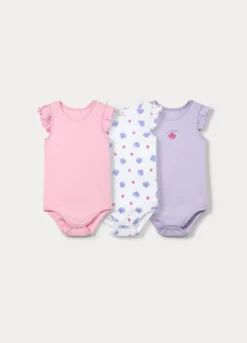Pack 3 body in costina di puro cotone