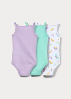 Pack 3 body in costina di puro cotone