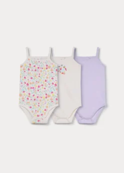 Pack 3 body in costina di puro cotone