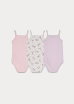 Pack 3 body in costina di puro cotone