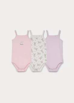 Pack 3 body in costina di puro cotone