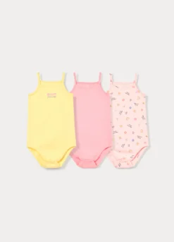 Pack 3 body in costina di puro cotone