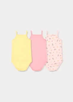 Pack 3 body in costina di puro cotone