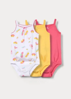 Pack 3 body in costina di puro cotone