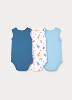 Pack 3 body in costina di puro cotone