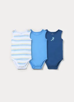 Pack 3 body in costina di puro cotone