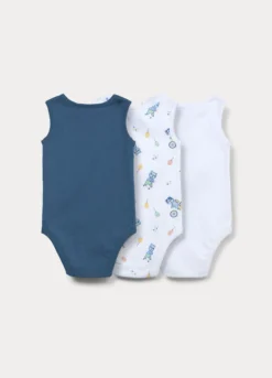 Pack 3 body in costina di puro cotone