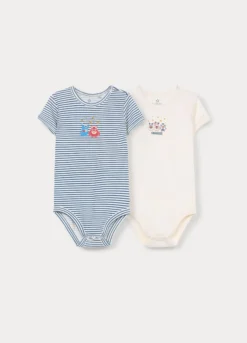 Pack 2 body in costina di puro cotone