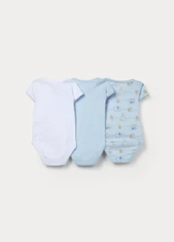 Pack 3 body in costina di puro cotone