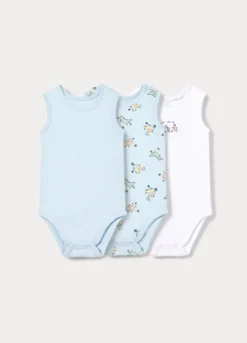 Pack 3 body in costina di puro cotone
